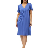 Diamond Pleat Short Sleeve Nightdress Denim