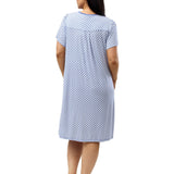 Art Deco Short Sleeve Nightdress Denim