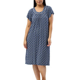 Batik Short Sleeve Nightdress Navy