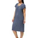 Batik Short Sleeve Nightdress Navy