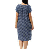 Batik Short Sleeve Nightdress Navy