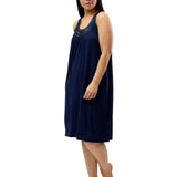 Lace Sleeveless Sleep Dress Navy