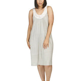 Ditsy Sleeveless Lace Dress Sage