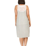 Ditsy Sleeveless Lace Dress Sage
