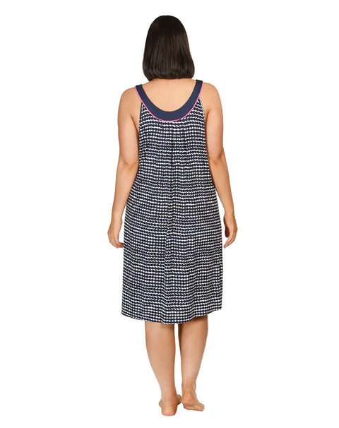 Spots Sleeveless Dress Navy