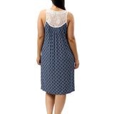 Batik Sleeveless Lace Nightdress Navy