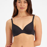 Berlei Barely There Contour Bra Black, three-quarter angle, classic everyday support, from The Foundation.