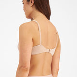 Back  view of Berlei Barely There Bra with padded hook-and-eye fastening – shown here in Skin.