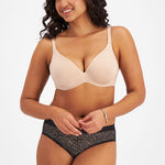 Berlei Barely There Bra in Skin – side view showing cushioned straps and a smooth silhouette.