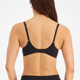 Back view of the Berlei Understate Wirefree Bra in Black from The Foundation—features smoothing side bands and soft, secure straps.