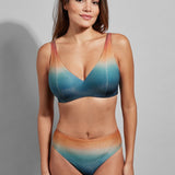 Aura V-Neck Underwire D-Cup Bikini Set Sunset Ombre
