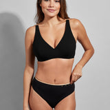 Cosmic High Waist High Cut Bikini Brief Black