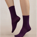 Velvet Cotton Socks Prune