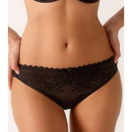 Empreinte Melody Bikini Brief in Black with lace detailing for smooth, invisible wear.