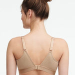 Back view of C Magnifique Non Wire Bra showing tall supportive knit band and adjustable straps.