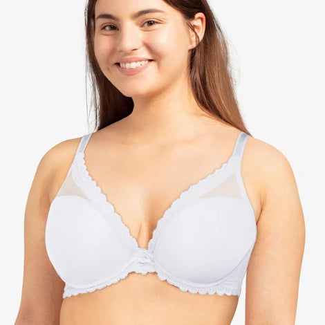 Parisian Allure Plunge Bra White
