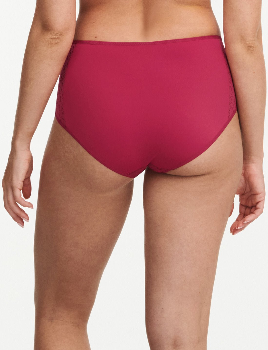 Back view of the Norah High Waist Brief in Cosmo by Chantelle, with smooth knit fabric and full coverage, part of The Foundation lingerie edit.