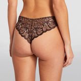 Fleurs Tanga Thong Brief Leo Print