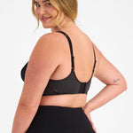 Berlei electrify mesh underwire sports bra for women in black YYN7 back view