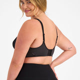 Berlei electrify mesh underwire sports bra for women in black YYN7 back view