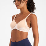 Berlei Electrify Mesh underwire sports bra in nude glow for women Style YYN7  for high impact sports slim body shape angle view
