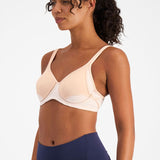 Berlei Electrify Mesh underwire sports bra in nude glow for women Style YYN7  for high impact sports slim body shape angle view