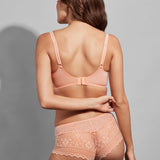 Back view of Empreinte Cassiopee Seamless Full Cup Bra in Peach, comfortable fit and supportive band, lingerie by The Foundation.