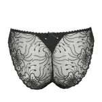 Back flat lay of Jane Italian Brief – intricate lace and center bow with pearl detail.