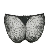 Back flat lay of Jane Italian Brief – intricate lace and center bow with pearl detail.