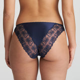 Back view of Jane Italian Brief featuring embroidered lace and a pearly bow detail.