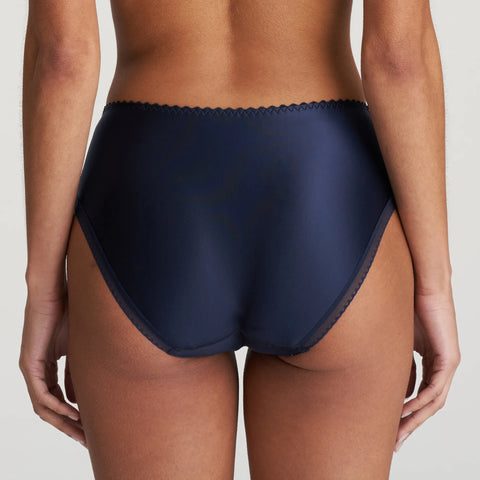 Back view of the Jane Full Brief showing full coverage design and smooth finish in deep velvet blue.