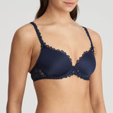 Side view of the heart-shaped bra, emphasizing the curve-enhancing fit and smooth silhouette.