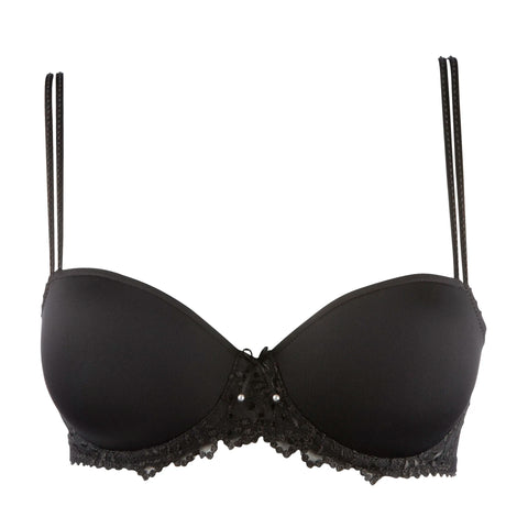 Jane Padded Balcony Bra Black