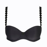 Flat lay of Marie Jo Tom Balcony Bra in Charcoal with straight straps—supportive and sleek option.