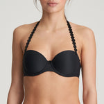 Marie Jo Tom Convertible Bra in halter style, Charcoal colour—versatile neckline option.
