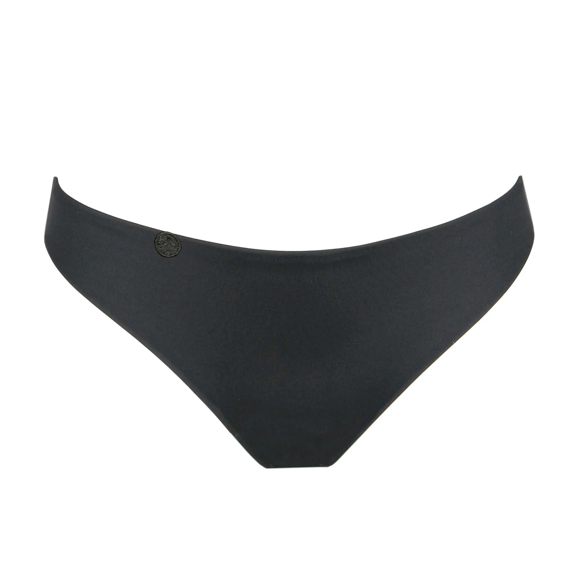 Flat lay of Marie Jo Tom Rio Brief in Charcoal from The Foundation, featuring minimal lines and ultra-soft stretch fabric.