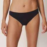Front view of Marie Jo Tom Rio Brief in Charcoal from The Foundation, showcasing lightweight fit and smooth seamless waistband.