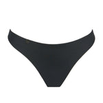 Flat lay of Marie Jo Tom Thong Brief in Charcoal, featuring soft, stretch fabric and clean silhouette.