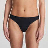 Front view of Tom Thong Brief in Charcoal, showing seamless waistband and sleek minimalist cut.