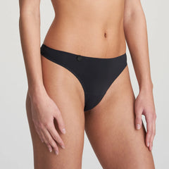 Side angle of Tom Thong Brief Charcoal by Marie Jo, showcasing barely-there comfort.