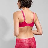 Empreinte cassiopee full cup seamless bra lipstick pink back view