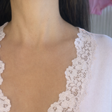 Bella Lace Modal Long Sleeve Nightdress Lotus Pink