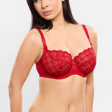Romy Underwire Low Neck Bra Imperial Red