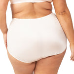 back view of the Something Else Tum-E-Lace Full Brief Fresh Powder by Triumph, highlighting smooth fit and lace trim.
