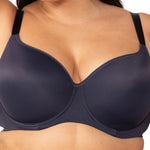 close-up of Triumph Gorgeous T-Shirt Bra in Black with seamless moulded cups—available at The Foundation.
