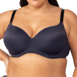 Front view of Triumph’s Black T-Shirt Bra with underwire support and smooth finish—exclusive at The Foundation.