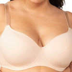Close up of Triumph Gorgeous T-Shirt Bra in Teint, lightly padded and seamless for everyday comfort—shop The Foundation collection.