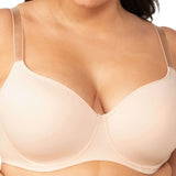 Close up of Triumph Gorgeous T-Shirt Bra in Teint, lightly padded and seamless for everyday comfort—shop The Foundation collection.