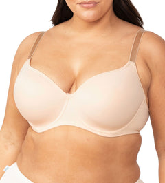 Front view of Triumph Gorgeous T-Shirt Bra in Teint with seamless padded cups—everyday essential at The Foundation.