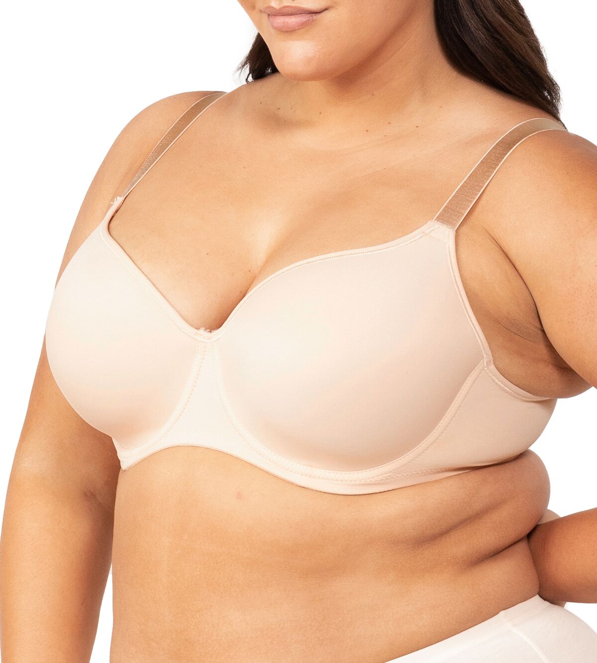 Side profile of Triumph’s Teint T-Shirt Bra with light padding and smooth underwire design—available from The Foundation.